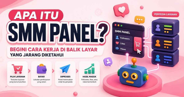 Ilustrasi cara kerja SMM panel di balik layar, instant dan drip-feed